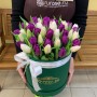 Тюльпаны в коробке "Весеннее настроение"