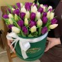 Тюльпаны в коробке "Весеннее настроение"
