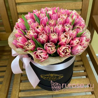 Букет из 51 тюльпана "Нежно розовый"